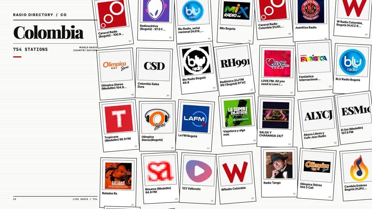Logos of popular Colombia radio stations