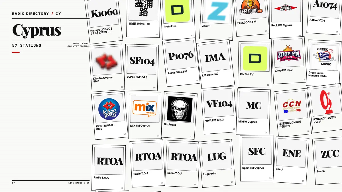 Logos of popular Cyprus radio stations