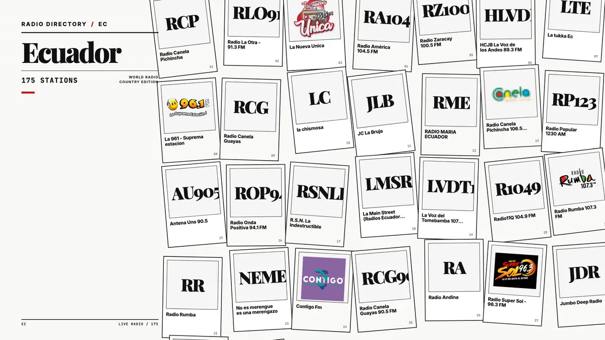 Logos of popular Ecuador radio stations