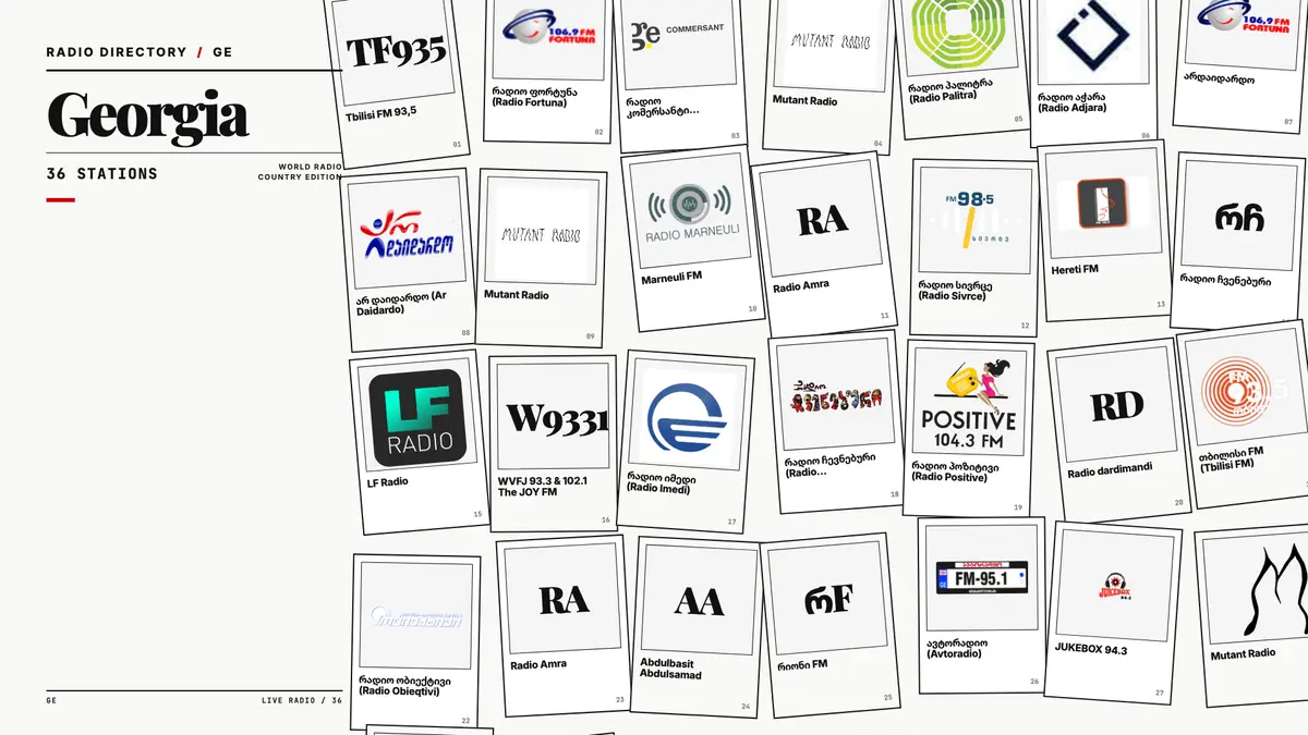 Logos of popular Georgia radio stations