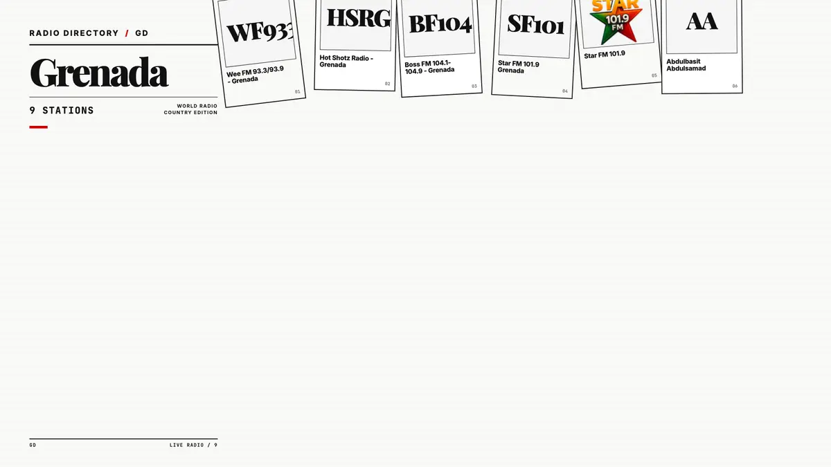Logos of popular Grenada radio stations