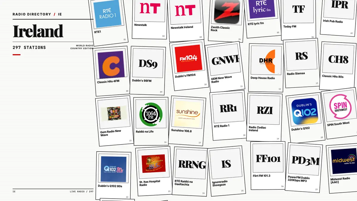Logos of popular Ireland radio stations