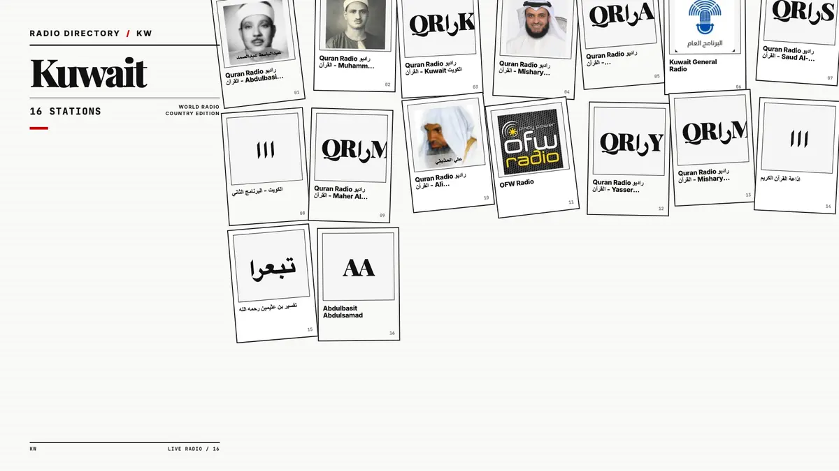Logos of popular Kuwait radio stations