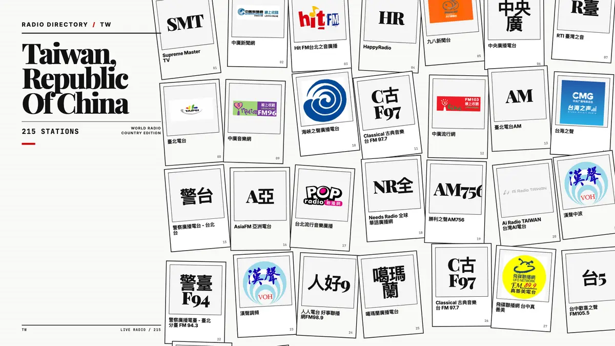 Logos of popular Taiwan radio stations