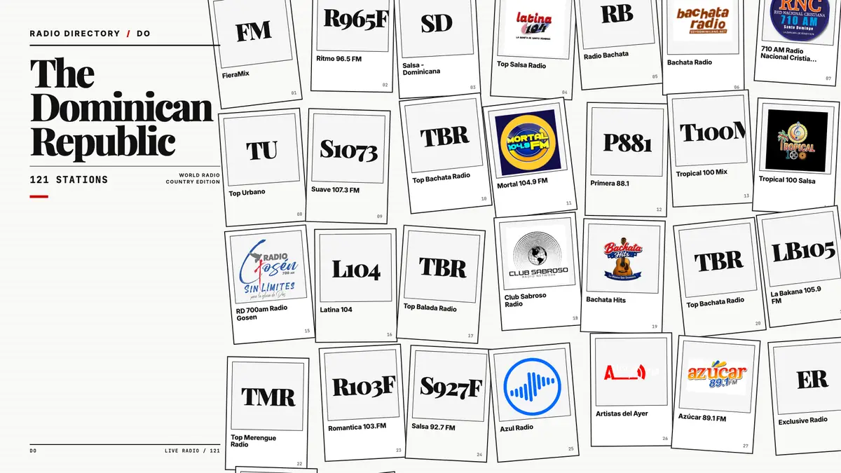 Logos of popular Dominican Republic radio stations