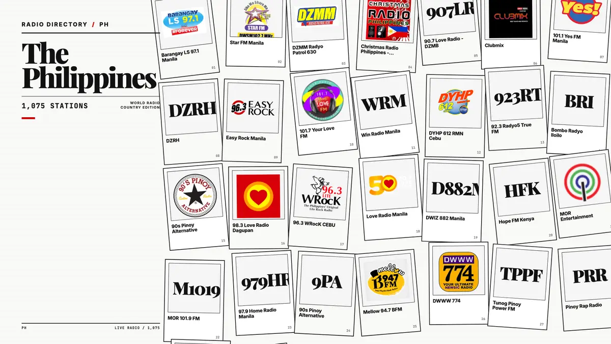 Logos of popular Philippines radio stations
