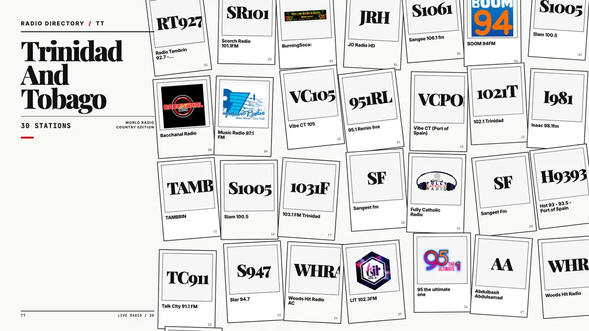 Logos of popular Trinidad and Tobago radio stations