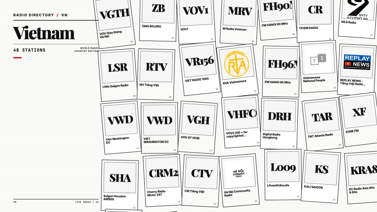 Logos of popular Vietnam radio stations